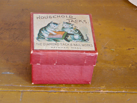Early 20th C Tack Box with Cats