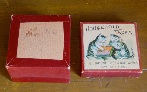 Early 20th C Tack Box with Cats